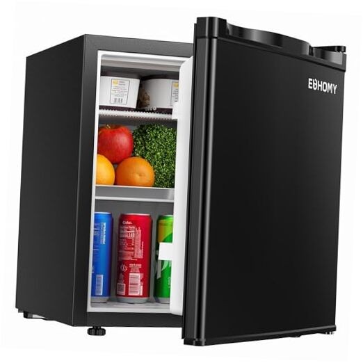 With Freezer, Reversible Single Door Compact Black