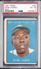1961 TOPPS MVP #484 HANK AARON PSA 4