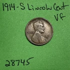 1914-S Lincoln Wheat Cent  / Penny 1c Vf Very Fine  US Coin See Pictures