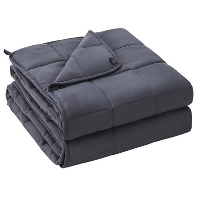 Breathable Weighted Blanket 20 Lbs, Queen Size Cooling Heavy Blanket, Grey