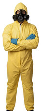 Mens Yellow Hazmat Suit Fancy Dress Costume - Medium (FD231)