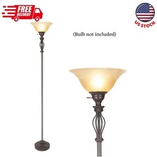 Torchiere Floor Lamps for Living Room  Bedroom   Stand Up Lamp Brown 