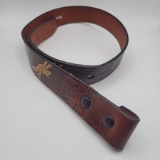 Nocona Belt Boy 22 Brown Leather Tooled Rodeo Cowboy Bull Rider Western Ranch