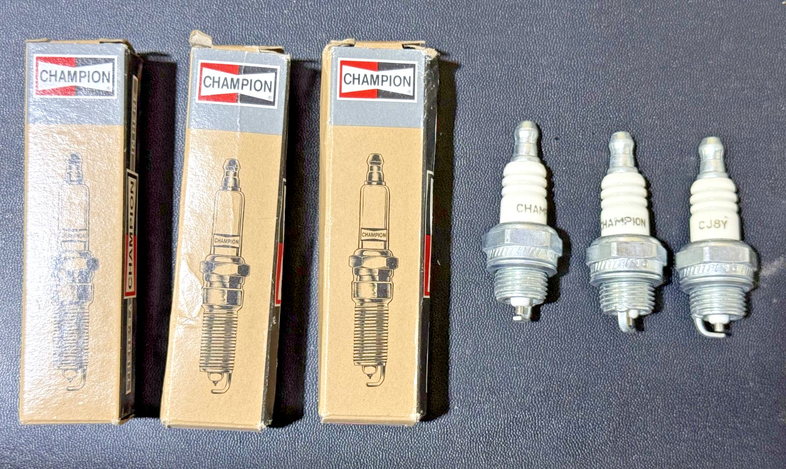 NEW Champion 848 CJ8Y Spark Plug Copper Plus Fits Small Engines OEM 3 Pack