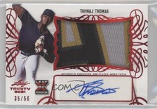 2021 Leaf Trinity Patch Auto Red 35/50 Tahnaj Thomas #PA-TT1 Patch Auto 0v3r