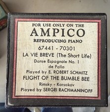 Ampico Player Piano Roll 67441 - 70301