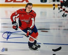 Cole Hutson Signed Goal 8x10 photo Washington Capitals BAS Rookie Autograph COA