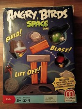 Mattel - Angry Birds Space Game Rare 2012 Release Complete Build,Blast,Lift Off