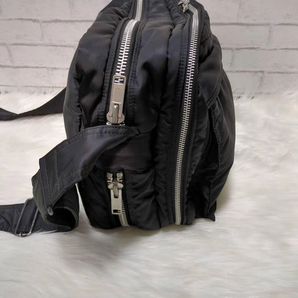 Bolso de Hombro PORTER Tanker XL Negro Nylon 2 Capas Grande Yoshida Japón Usado Foto 2 de 4
