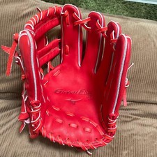 Global Elite Red Hard Gloves for Infielders