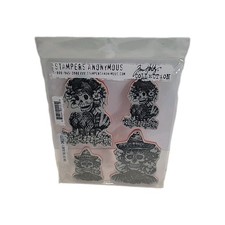 Stampers Anonymous DAY OF THE DEAD Halloween Rubber Cling Stamp Set Tim Holtz