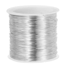 328 Feet Solid Pure Copper Wire 28 Gauge 0.3mm Silver Tone