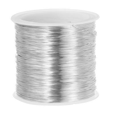 328 Feet Solid Pure Copper Wire 28 Gauge 0.3mm Silver Tone