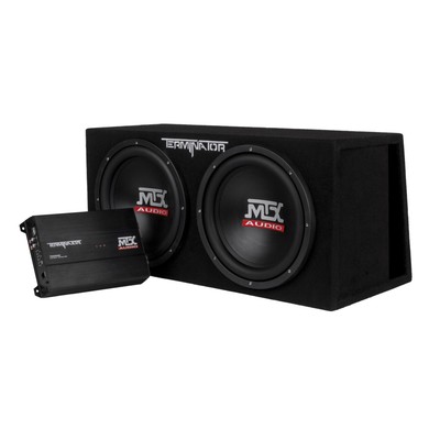 MTX Audio TNP212DV Terminator Series Dual 12'' Vented Enclosure and Mono Amp