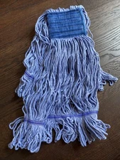 Blue Mop Head - Commercial Grade Looped End Heavy Duty Large Washable