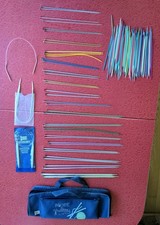 Large Mixed Lot Of Knitting Needles Etc With Carrying Case