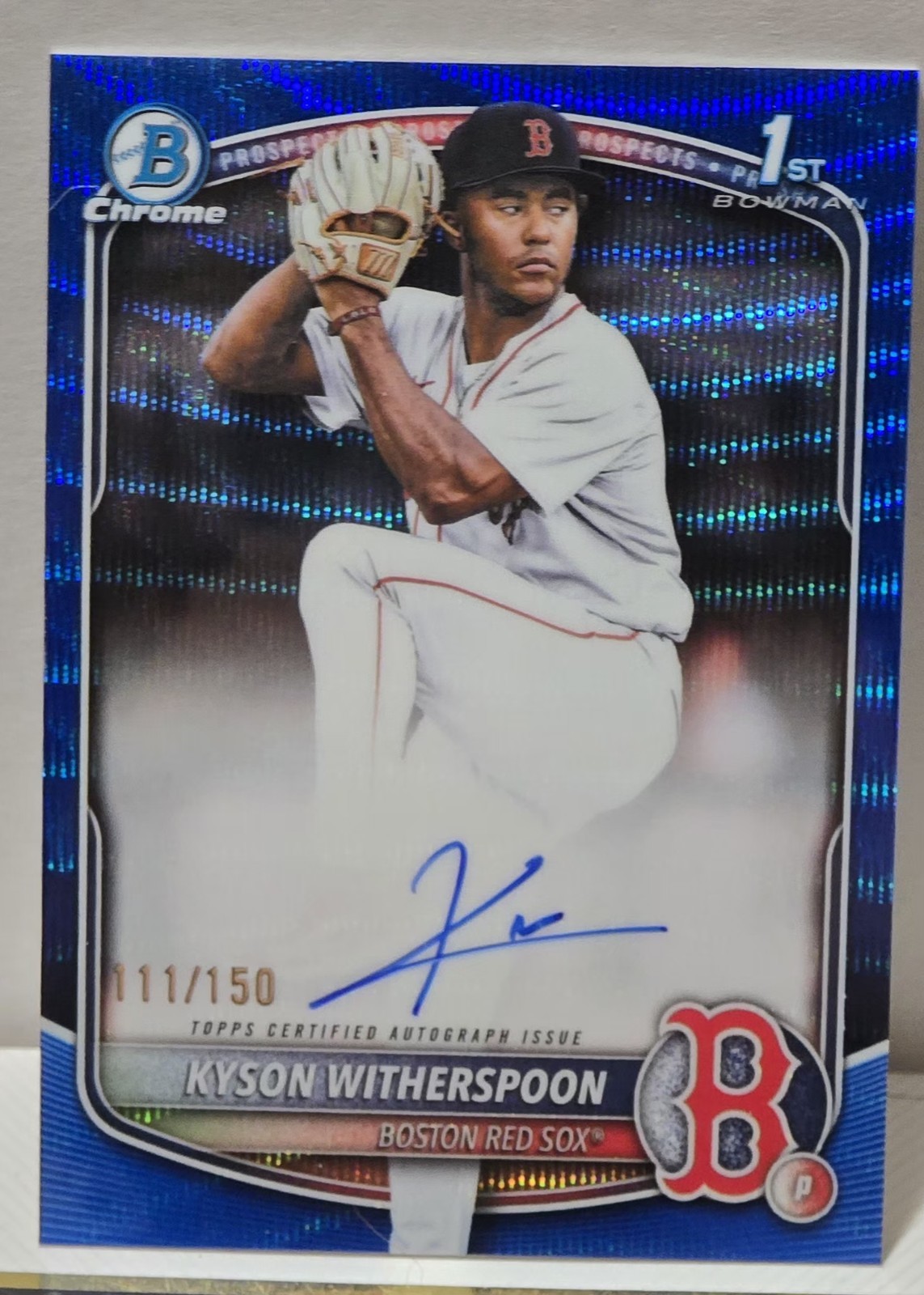 2025 Bowman Chrome Draft Blue Wave #/150 Autograph Kyson Witherspoon #CPA-KW