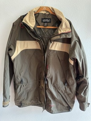 Eddie Bauer Ebtek Gore-Tex Olive Jacket Mens Size Large Rain Coat