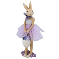 "Deko Hase 25 Cm Dekofigur Stehend Kunststein \"HasenmäDchen\" Osterdeko Osterhase"