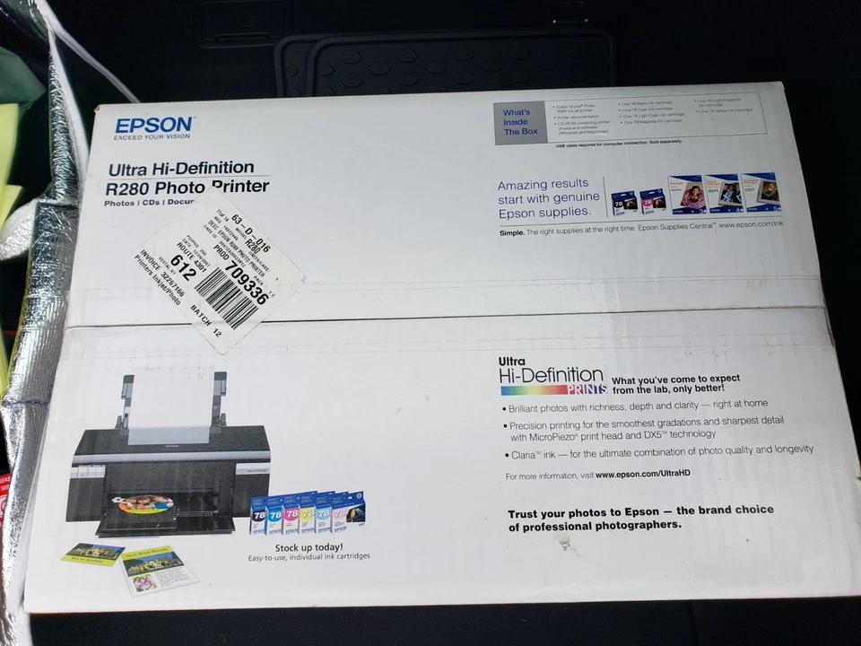 NEW NIB Epson Stylus Photo R280 Ultra Hi-Def Printer Sealed Photos/CD/DVD Print - Image 2 of 4