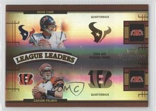 2005 Playoff Prestige League Leaders Holofoil 6/25 David Carr Carson Palmer 0b2