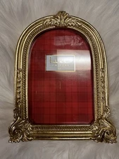 Nicole Miller Hollywood Regency Style Ornate Gold Arch 4x6 Picture Photo Frame