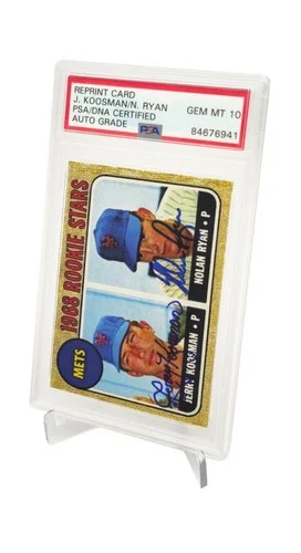 💎 Nolan Ryan & Jerry Koosman Dual Auto 1968 RC Reprint PSA 10 Bold Blue #177