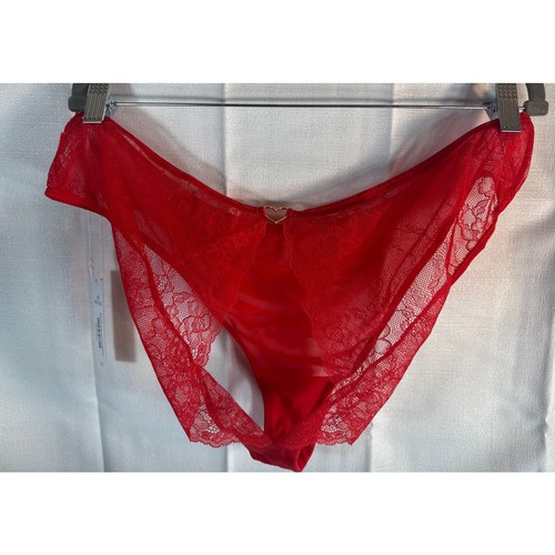 Adore Me size 2X Red heart open back panty NWT