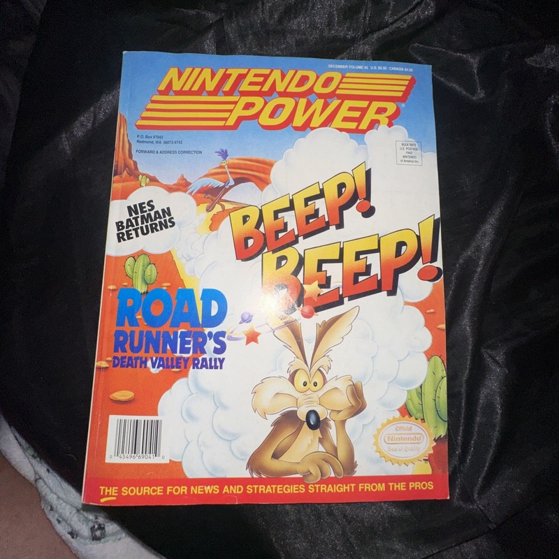 Nintendo Power Volume 43 Road Runner w/ Poster Cards Inserts
