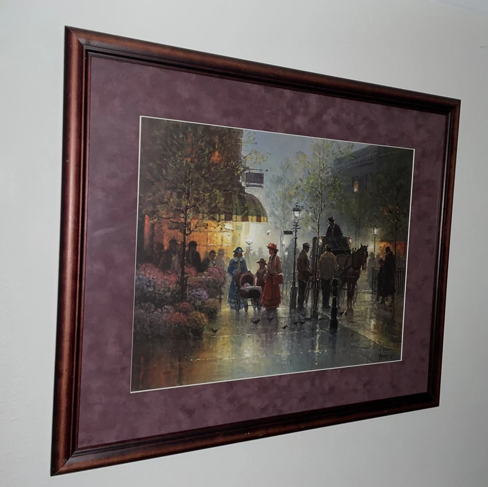 Impresionante litografía mate enmarcada de G. Harvey 'The Blessing' firmada numerada #16543 Foto 2 de 4