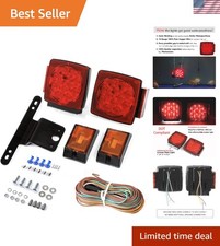 12v Submersible Led Trailer Tail Light Kit For Under 80 Inch Boat Utility Wat...