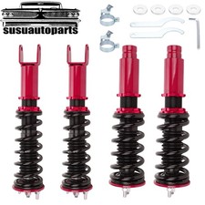 4x Red Front Rear Adjustable Coilovers Suspension Kit For Honda Civic 96-00 Ek 4x Red Front Rear Adjustable Coilovers Suspension Kit For Honda Civic 96-00 Ek