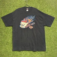 Harley Davidson Looney Tunes Shirt Mens 2XL Taz Bugs Bunny Sylvester Black