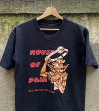90s House Of Pain Band Retro style Black T shirt Heavy Cotton tee NH24675