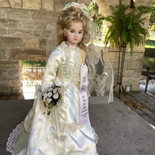 REPRODUCTION FRENCH FASHION BRIDE DOLL ARTIST MARGE ANDERS 2001 16” T SIGNED