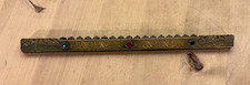 Antique Intricate Ornate Metal Brass Purse Frame Filigree w Inset Stones, 8"l