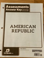 BJU American Republic 5th Edition Assessments...