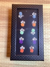 New Paparazzi Youth Ring 10 Piece Gift Box Multicolor 14years Up