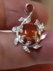 NATURAL HEATED YELLOW SAPPHIRE 3.95 CT WHITE SAPP. ACC 925 S. WHITE GOLD PENDANT — photo 10