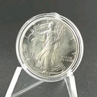1995 American Silver Eagle 1 oz .999 Fine Silver Toning Spotting In Capsule