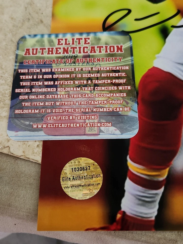 Patrick Mahomes Kansas City Chiefs autografiado 9x11 con certificación Foto 2 de 2