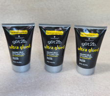 3 PACK Got2b Ultra Glued Invincible Styling Hair Gel 1.25 oz Travel Size