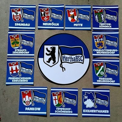 Hertha BSC  Aufkleber /Sticker Bezirkskleber Mix Berliner Bezirke