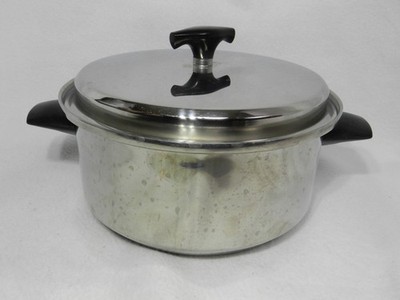 Vintage Kitchen Craft 5 Ply Multi Core Stainless 6 Qt Stock Pot & Lid USA