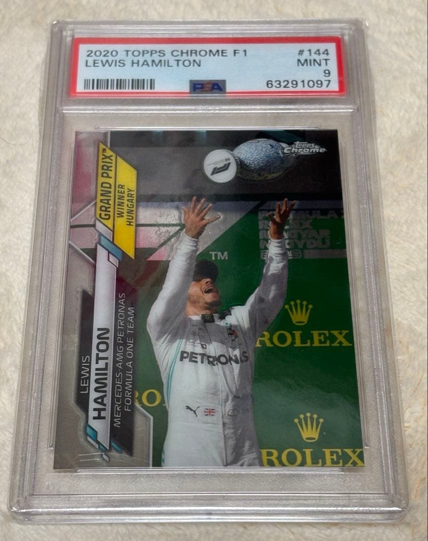 2020 Topps Chrome Lewis Hamilton Formula 1 Hungary GP PSA 9 Mint Card