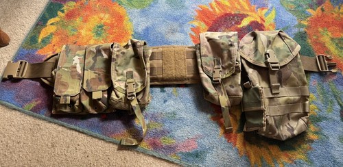 Tactical Belt w/2 Canteen Pouches & More