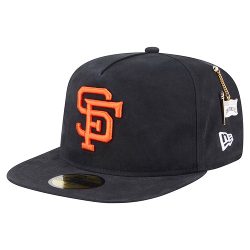 Men's-New Era Black San Francisco Giants Championship Side Flag A-Frame 59FIFTY - 第 3/5 張圖片