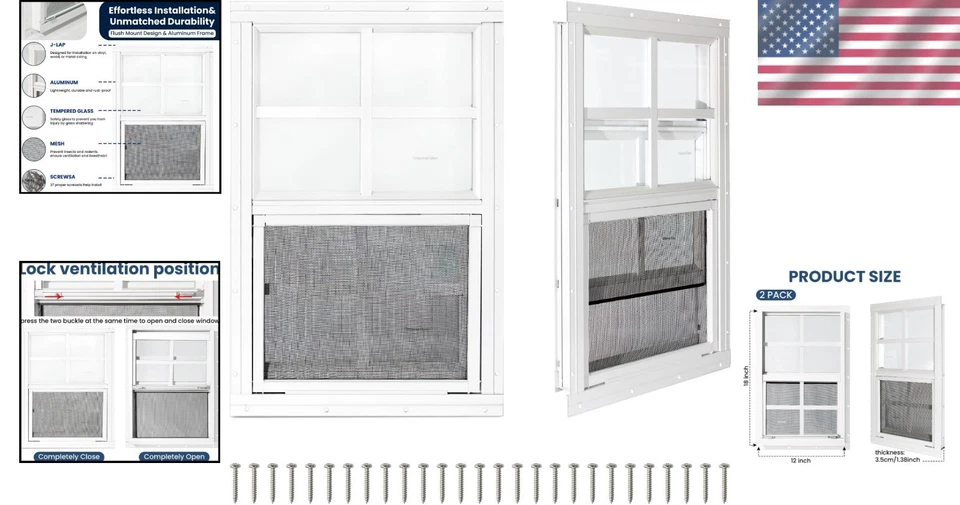 Treehouse Windows 12x18 - Natural Light, Ventilation, 2 Pack - Image 2 of 4