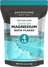 Magnesium Flakes for Bath from the Dead Sea- 4 LB Resealable Pack Magnesium Chlo