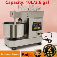 10L 2-Speed Commercial Food Mixer Electric Dough Mixer Pizza Bakery Mixer 750W